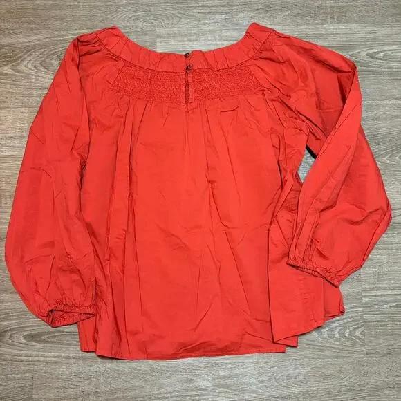 Maeve for Anthropologie Jessie Smocked Swing Blouse - Picture 4 of 10